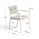 Argasi Stackable Patio Chair | Ecru