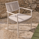 Argasi Stackable Patio Chair | Ecru