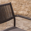 Argasi Stackable Patio Chair | Graphite
