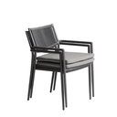 Argasi Stackable Patio Chair | Graphite