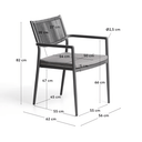 Argasi Stackable Patio Chair | Graphite