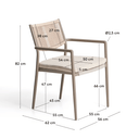 Argasi Stackable Patio Chair | Taupe