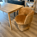 Aris Swivel Armchair | Ochre Velvet