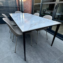 Calan Porcelain Dining Table | Calacatta Oro