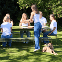 Beaumont Patio Stool SS | Fern