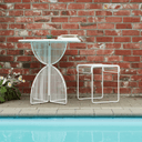 Beaumont Patio Stool SS | White