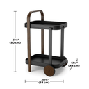Bellwood Bar & Storage Cart | Black