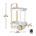 Bellwood Bar & Storage Cart | White