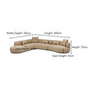 Benny Modular Chaise | Claystone