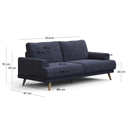 Bjorn 2 Seater Sofa | Dark Blue