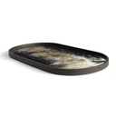 Black Organic Oblong Glass Tray