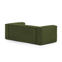 Blok 2 Seater Chaise Sofa | Green Corduroy