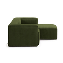 Blok 2 Seater Chaise Sofa | Green Corduroy