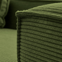 Blok 2 Seater Chaise Sofa | Green Corduroy