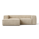 Blok 2 Seater Chaise Sofa | Taupe Corduroy