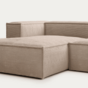 Blok 2 Seater Chaise Sofa | Taupe Corduroy