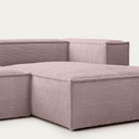 Blok 3 Seater Chaise Sofa | Pink Corduroy