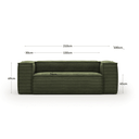 Blok Sofa | Green Corduroy