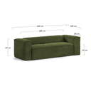 Blok Sofa | Green Corduroy