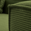 Blok 4 Seater Chaise Sofa | Green Corduroy