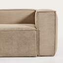 Blok 4 Seater Chaise Sofa | Taupe Corduory