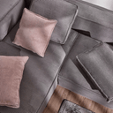 Blok 4 Seater Chaise Sofa | Grey Corduroy