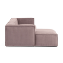 Blok 4 Seater Chaise Sofa | Pink Corduroy