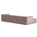 Blok 4 Seater Chaise Sofa | Pink Corduroy