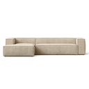Blok 4 Seater Chaise Sofa | Taupe Corduory