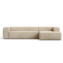 Blok 4 Seater Chaise Sofa | Taupe Corduory