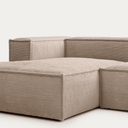 Blok 4 Seater Chaise Sofa | Taupe Corduory