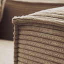 Blok 4 Seater Chaise Sofa | Taupe Corduory