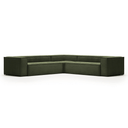Blok Square Corner Sofa | Green Corduroy