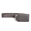 Blok Square Corner Sofa | Grey Corduroy