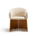 Bosca Timber Leg Dining Chair | Beige / Oak