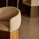 Bosca Timber Leg Dining Chair | Beige / Oak