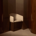 Bosca Timber Leg Dining Chair | Beige / Walnut