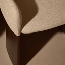 Bosca Timber Leg Dining Chair | Beige / Walnut