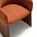 Bosca Timber Leg Dining Chair | Terracotta / Walnut