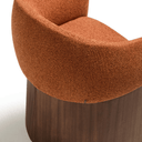 Bosca Timber Leg Dining Chair | Terracotta / Walnut