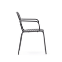 Brai Patio Dining Chair with Arms | Grey
