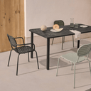 Brai Patio Dining Chair with Arms | Grey