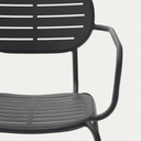 Brai Patio Dining Chair with Arms | Grey