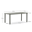 Brai Rectangular Dining Table | Green