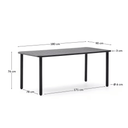 Brai Rectangular Patio Dining Table | Grey