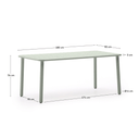 Brai Rectangular Dining Table | Sage