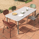 Brai Rectangular Patio Dining Table | Taupe
