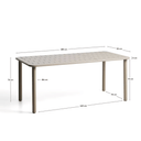 Brai Rectangular Patio Dining Table | Taupe