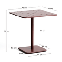 Brai Square Patio Dining Table | Burgundy