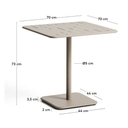 Brai Square Patio Dining Table | Taupe
